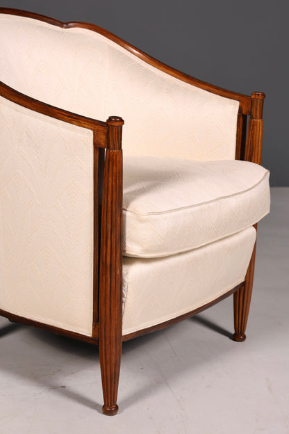 Elegant Art Deco fauteuil, clubfauteuil, loungestoel, fauteuil met armleuningen, vintage fauteuil, gestoffeerde fauteuil, 2 van 2