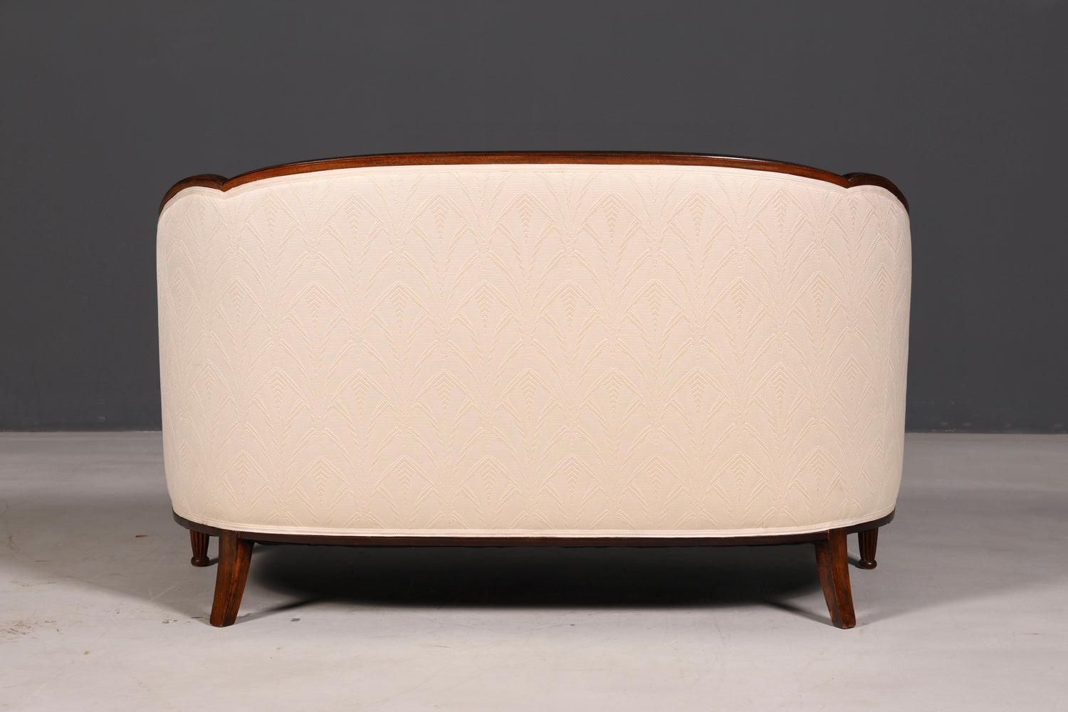 Elegante Art Deco-bank, zitbank, 2-zitsbank, vintage loung bank, gestoffeerde bank, salonbank