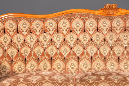 G350 Finish Wunderschönes Chippendale Sofa Barock Stil Couch Samt Stoff 3 Sitzer (Kopie)