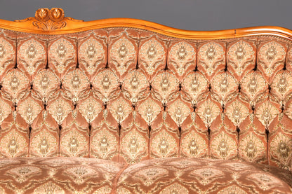 G350 Finish Wunderschönes Chippendale Sofa Barock Stil Couch Samt Stoff 3 Sitzer (Kopie)