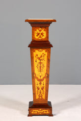 Wunderschöne Barock Stil Säule Louis XV Blumensäule Naturstein Marmor Intarsien Ablage Tisch