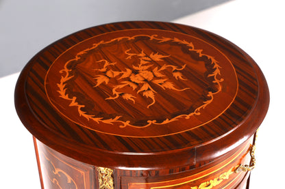 Edle Barock Stil Kommode Vertiko Intarsien Schubladenkommode 7-Schübige Kommode