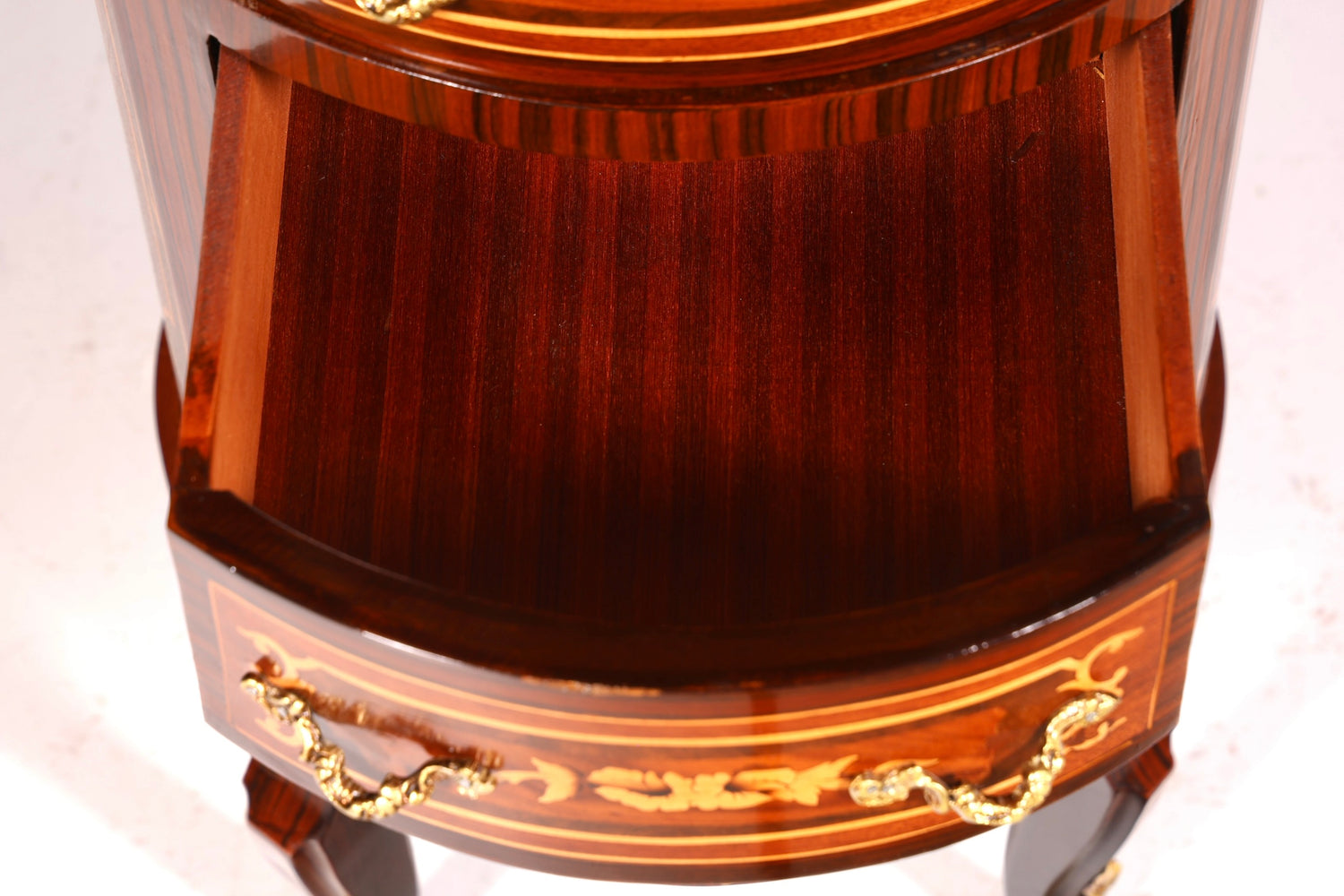 Edle Barock Stil Kommode Vertiko Intarsien Schubladenkommode 7-Schübige Kommode