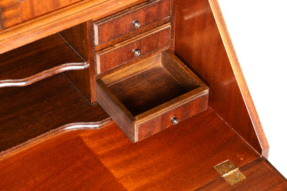 Beautiful English Secretary Desk Display Cabinet Cupboard Antique Office UK 60s  