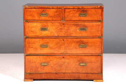 Wunderschöne Maritime Kommode Englisch Military Chest Schrank Schubladenkommode Wäschekommode Antik