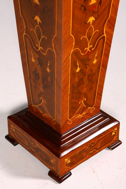 Stilvolle Barock Stil Säule Louis XV Blumensäule Naturstein Intarsien Marmor Ablage Tisch