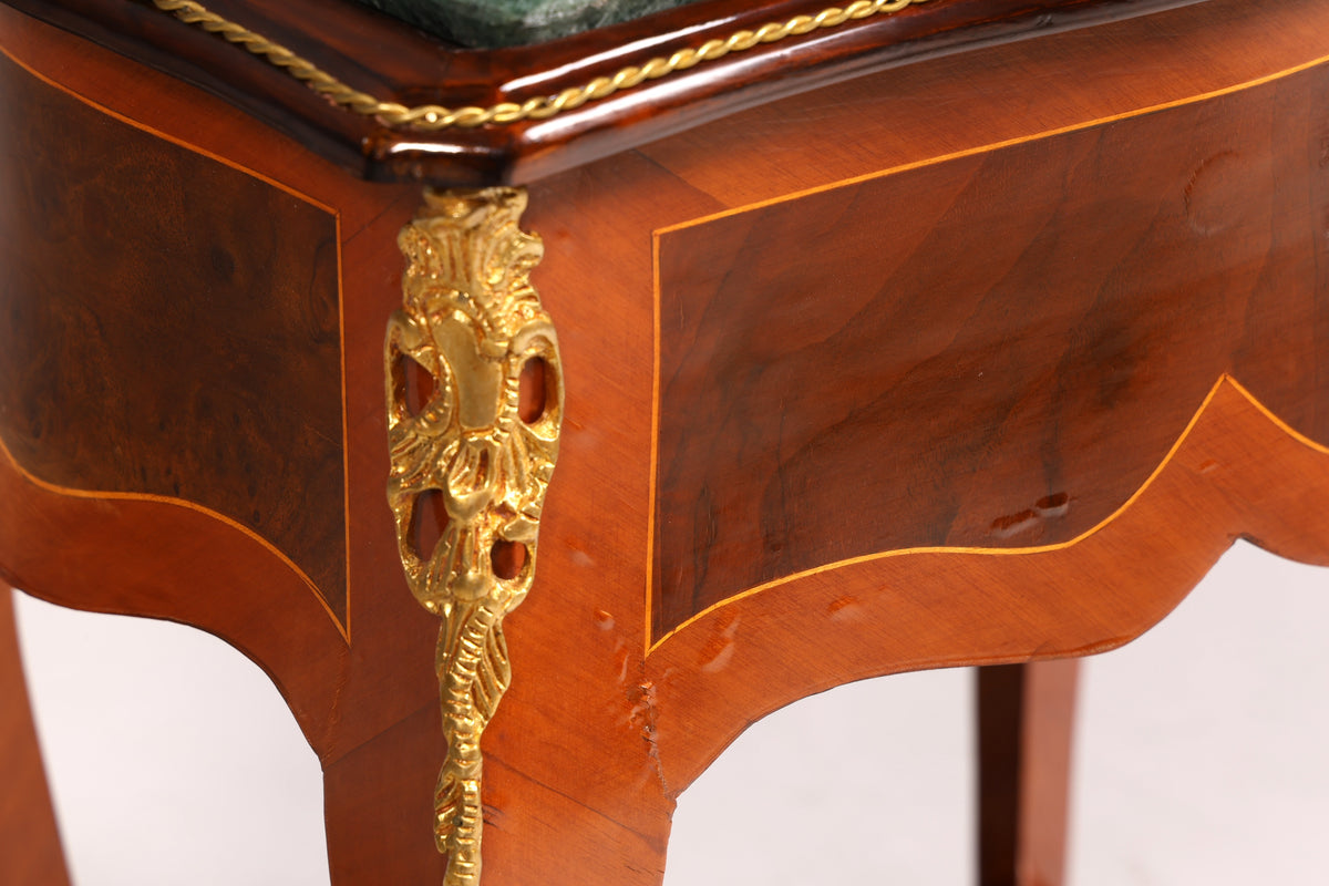 Traumhafter Louis XV Beistelltisch Barock Stil Ablagetisch Marmor Kommode Telefontisch