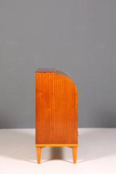 Stilvoller Mid Century Rollladen Sekretär echt Holz Büro Schrank Vintage Schreibkommode