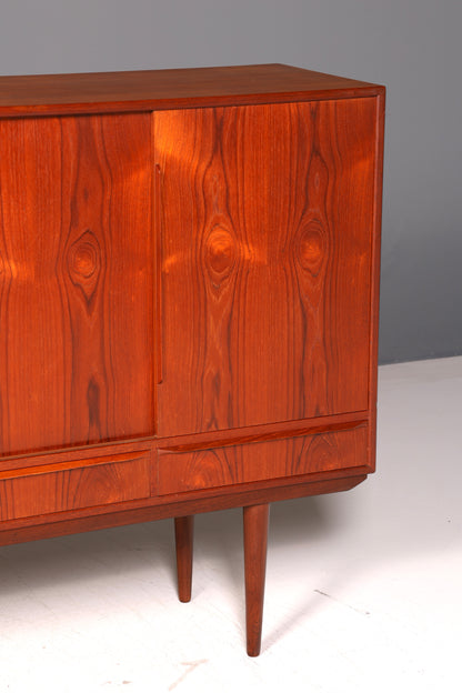 Traumhaftes Mid Century Highboard  Danish Design Sideboard Vintage Retro 60er Jahre Bürokommode Schrank Skandinavisch Holz