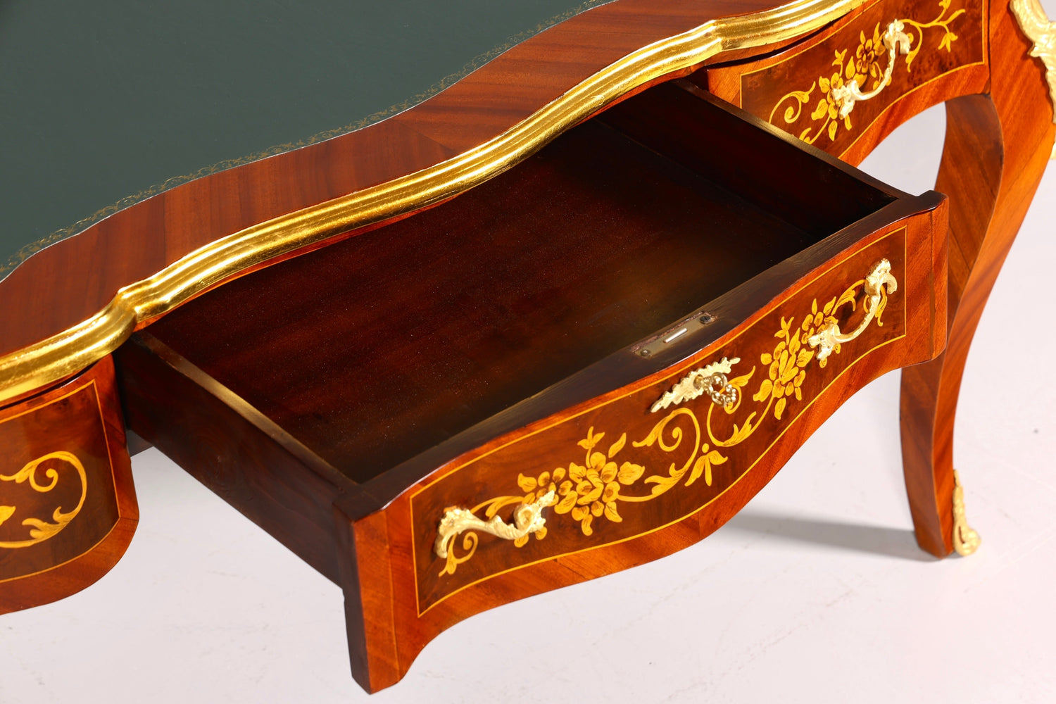 Prächtiger Louis XV Stil Schreibtisch French Desk Antik Stil Bürotisch Office Table