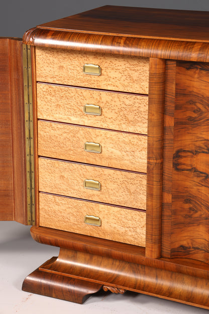 Wunderschönes Original Art Deco Sideboard Antik Schrank TV Kommode Buffet um 1930