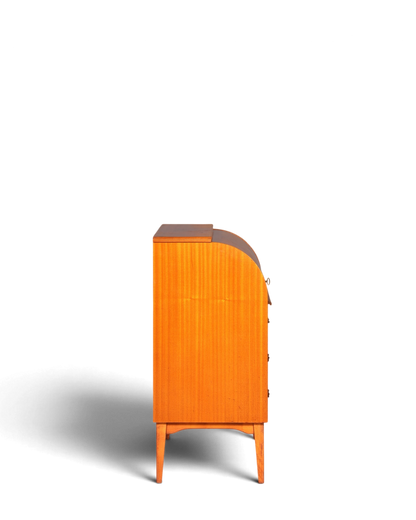 Wunderschöner Mid Century Rollladen Sekretär echt Holz Büro Schrank Vintage Schreibkommode