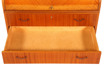 Wunderschöner Mid Century Rollladen Sekretär echt Holz Büro Schrank Vintage Schreibkommode
