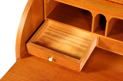 Wunderschöner Mid Century Rollladen Sekretär echt Holz Büro Schrank Vintage Schreibkommode