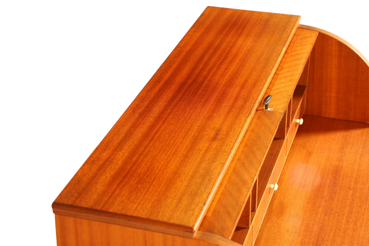 Wunderschöner Mid Century Rollladen Sekretär echt Holz Büro Schrank Vintage Schreibkommode