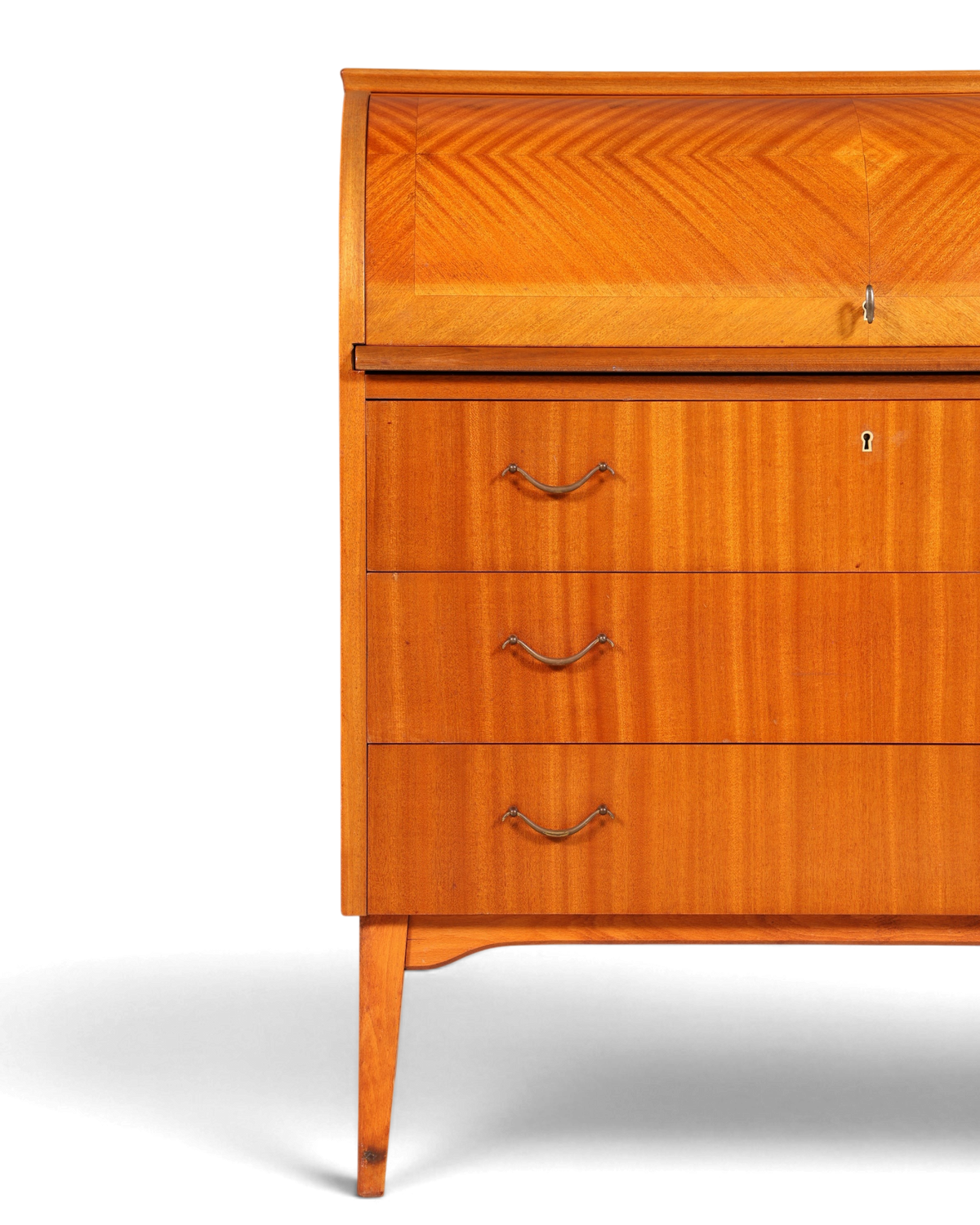 Wunderschöner Mid Century Rollladen Sekretär echt Holz Büro Schrank Vintage Schreibkommode