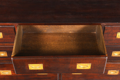 Traumhaftes Maritim Sideboard Englische Schiffs Kommode Englisch Antik Schrank Military Chest