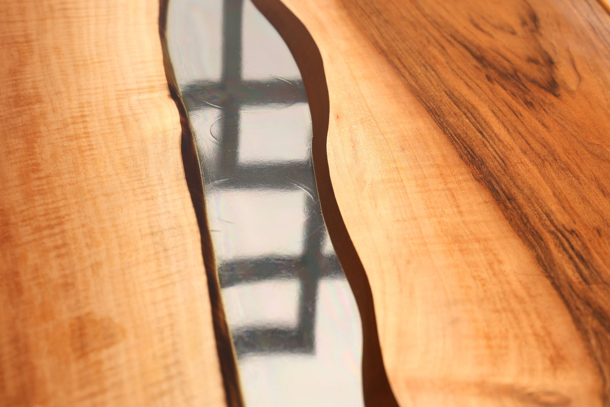 Beeindruckender Epoxidharz Tisch Nussbaum Esstisch Massivholz River Table Esszimmertisch Küchentisch Wohnzimmertisch Unikat