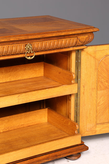 Droomachtige Gründerzeit-kast, antiek dressoir, commode, Louis Philippe, wandtafel, vertiko