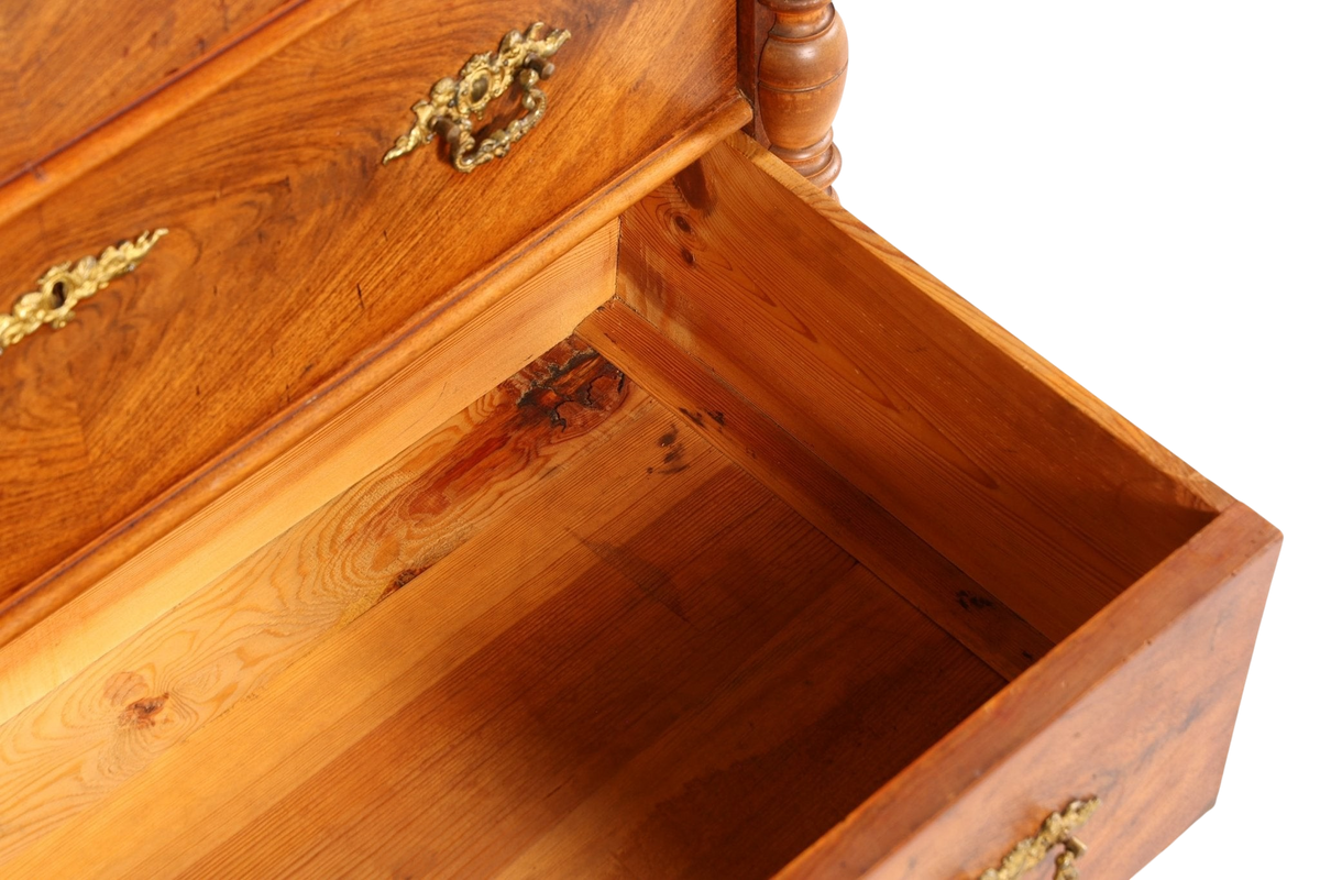 Wunderschöne Gründerzeit Kommode Louis Philippe Vertiko Nussbaum Sideboard um 1880