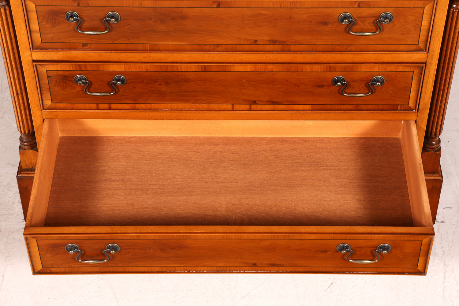 G390 Finish Stilvoller Englischer Sekretär Büro Aufsatzsekretär Eibe Antik Stil Vitrinen Schrank UK (Kopie)