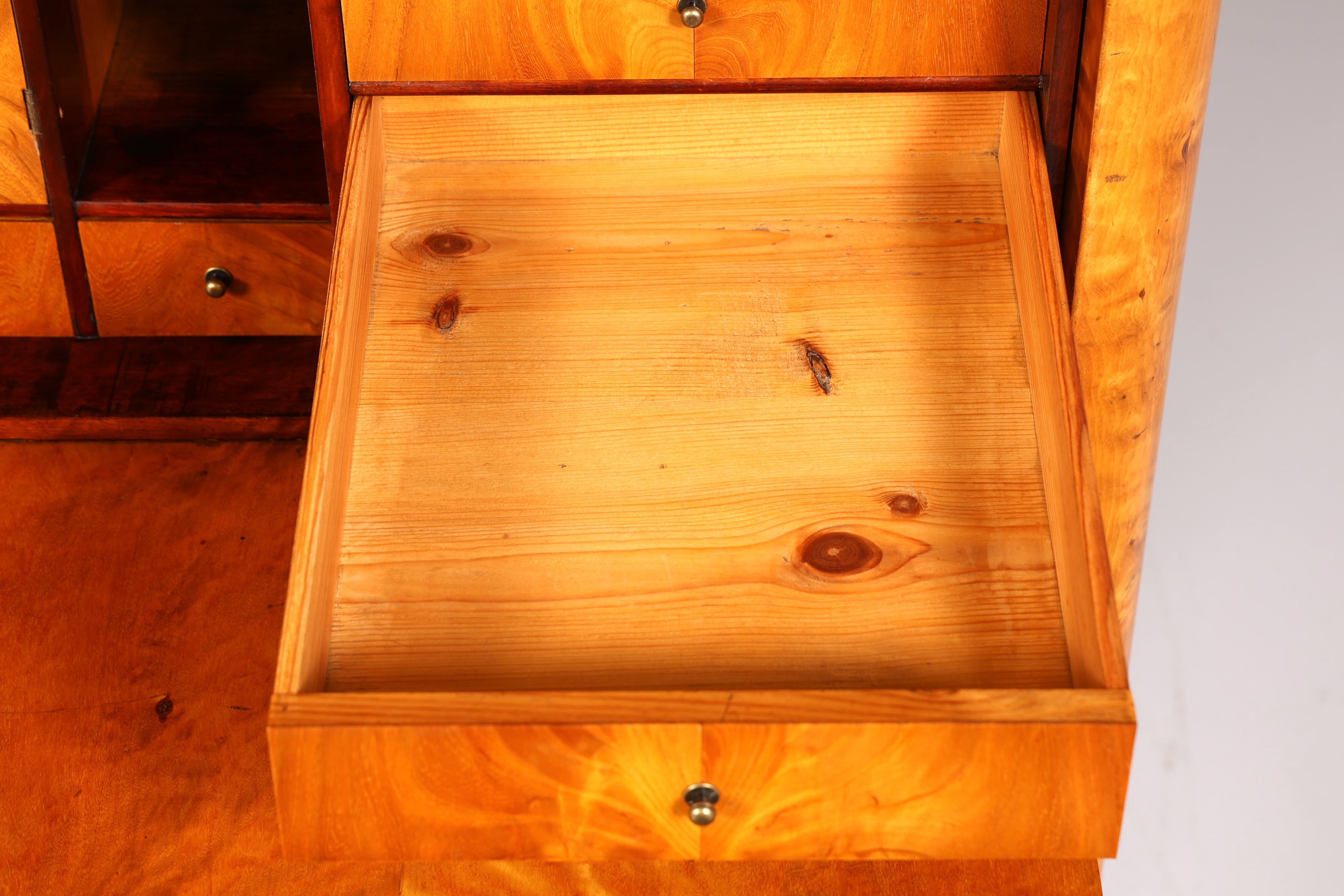 Stilvoller Biedermeier Sekretär Louis Philippe Vertiko Antik Kommode Schreibkommode Office Desk