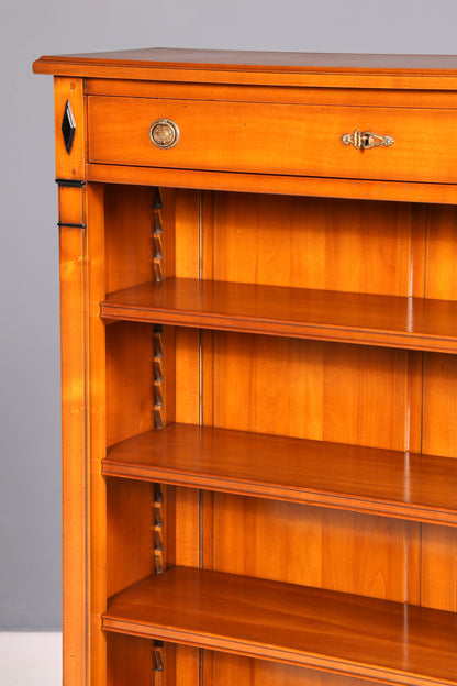 Edles Ebanart Bücherregal Kirschholz Italienisch Premium Massiv Holz Regal Antik Stil Bücherschrank Vintage Made in Italy