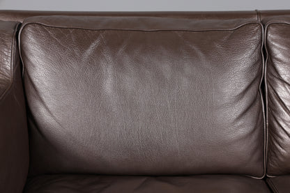 Wunderschönes Designer Børge Mogensen Sofa 2 Sitzer echt Leder Couch Modell 2213 Made in Denmark Canapé