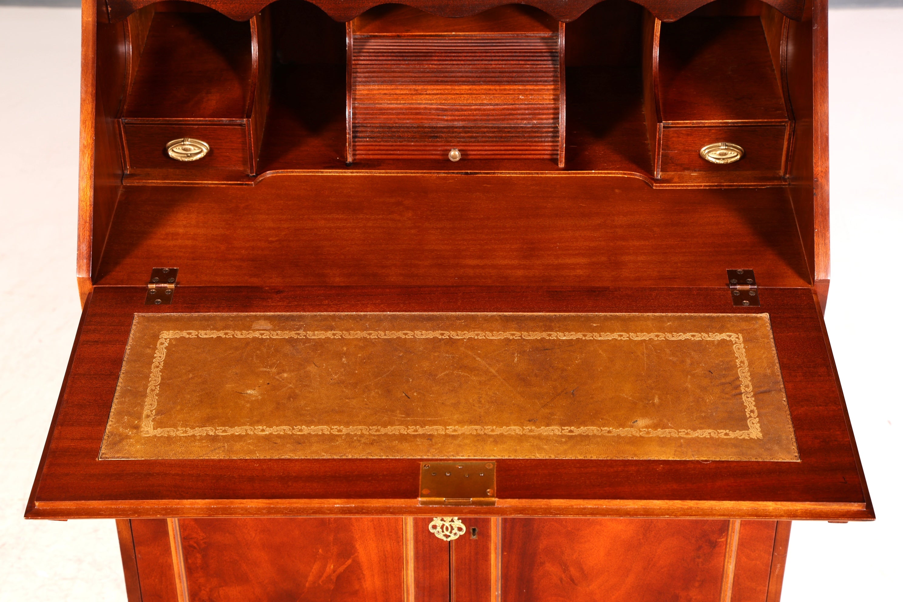 G401 Finish cm Wunderschöner Englischer Sekretär Büro Aufsatzsekretär Antik 60S Vitrinen Schrank UK (Kopie)