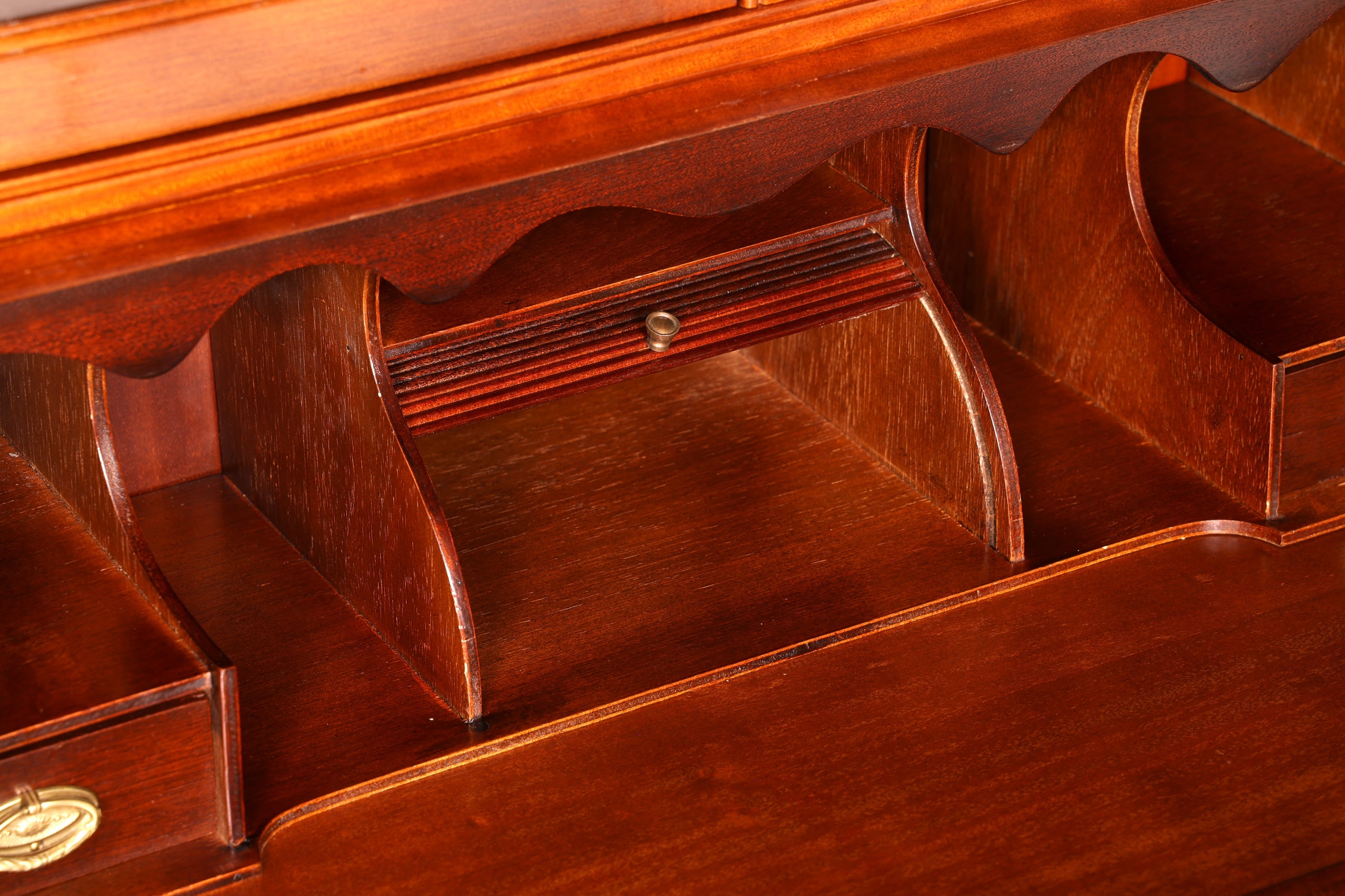 G401 Finish cm Wunderschöner Englischer Sekretär Büro Aufsatzsekretär Antik 60S Vitrinen Schrank UK (Kopie)