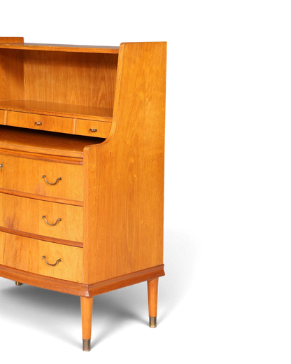 Traumhafter Mid Century Sekretär Büro Kommode echt Holz Schreibkommode Schrank
