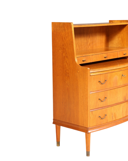 Traumhafter Mid Century Sekretär Büro Kommode echt Holz Schreibkommode Schrank