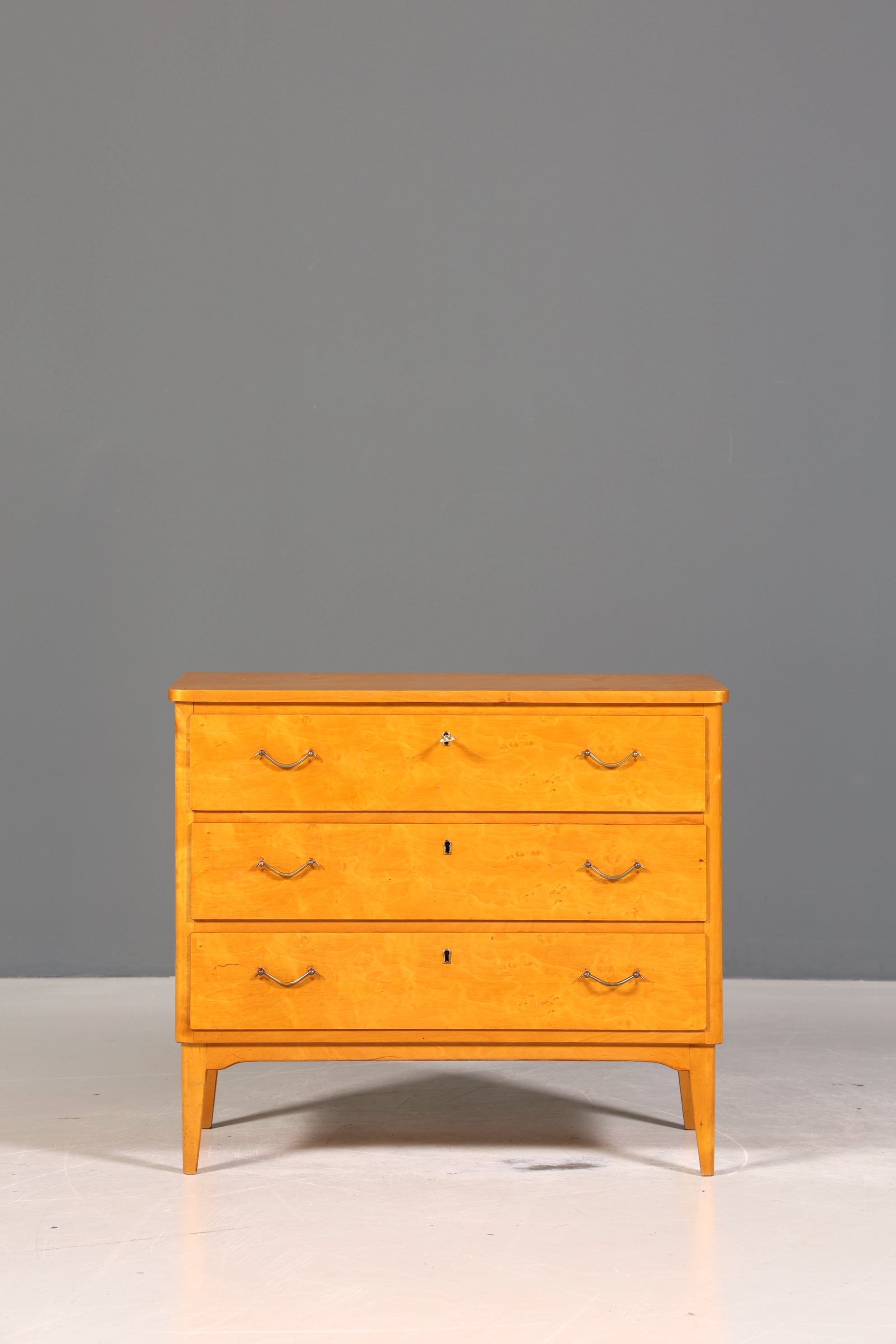 Wunderschöne Mid Century Kommode Vintage Birke Flur Kommode 60s Schubladenkommode