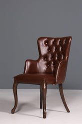 Edler Chesterfield Stil Armlehnstuhl "Manila Brown" Esszimmerstuhl Küchenstuhl Sekretär Stuhl