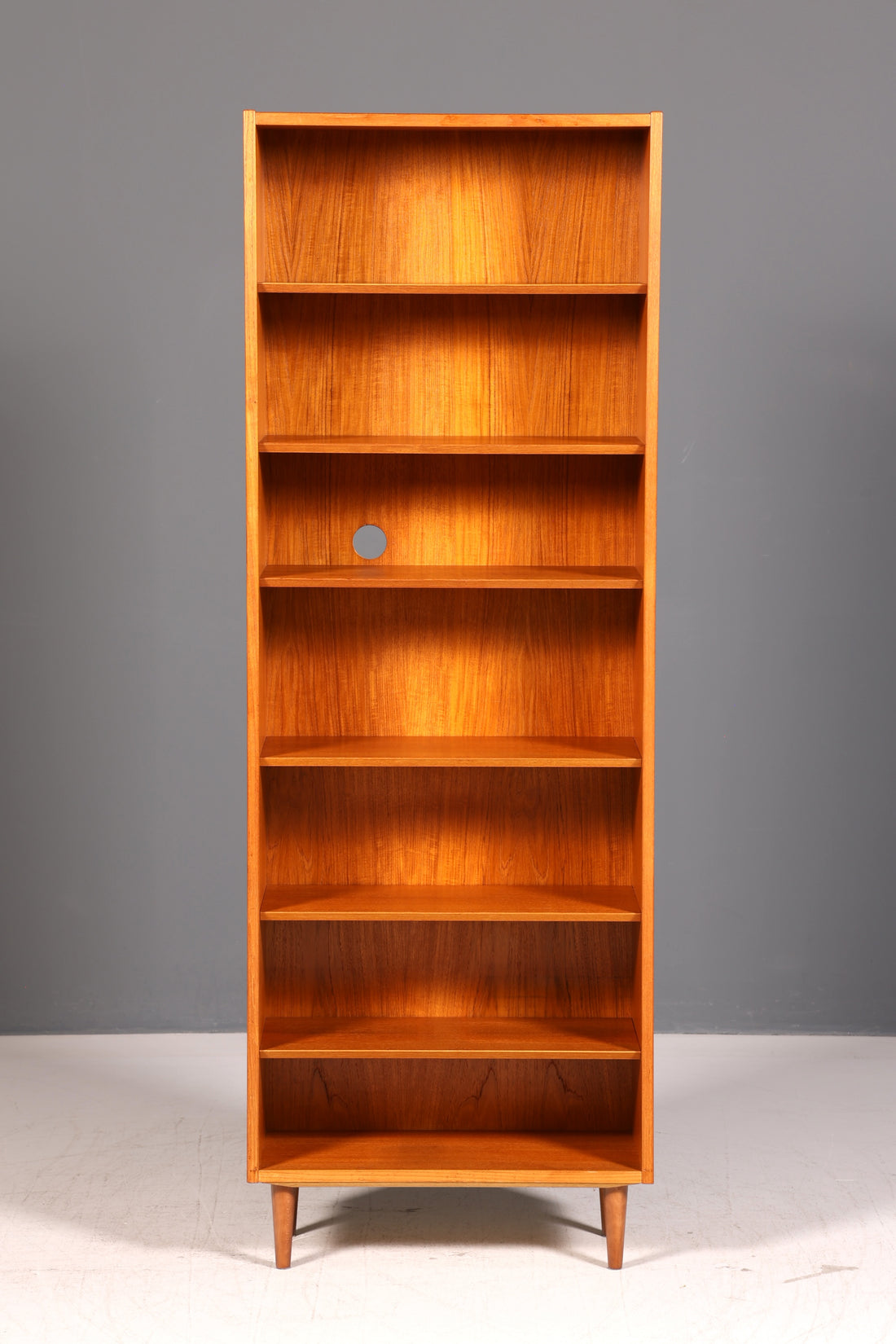 Eenvoudig mid-century rek echt hout boekenkast vintage staand rek retro jaren 60 kast boekenkast Deens woonkamer