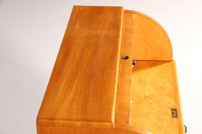 Wunderschöner Mid Century Rollladen Sekretär echt Holz Büro Schrank Vintage Schreibkommode 60s