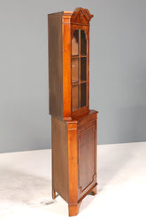 Wunderschöne Englische Eckvitrine Antik 60s Schrank Eckschrank Glasvitrine Vitrine