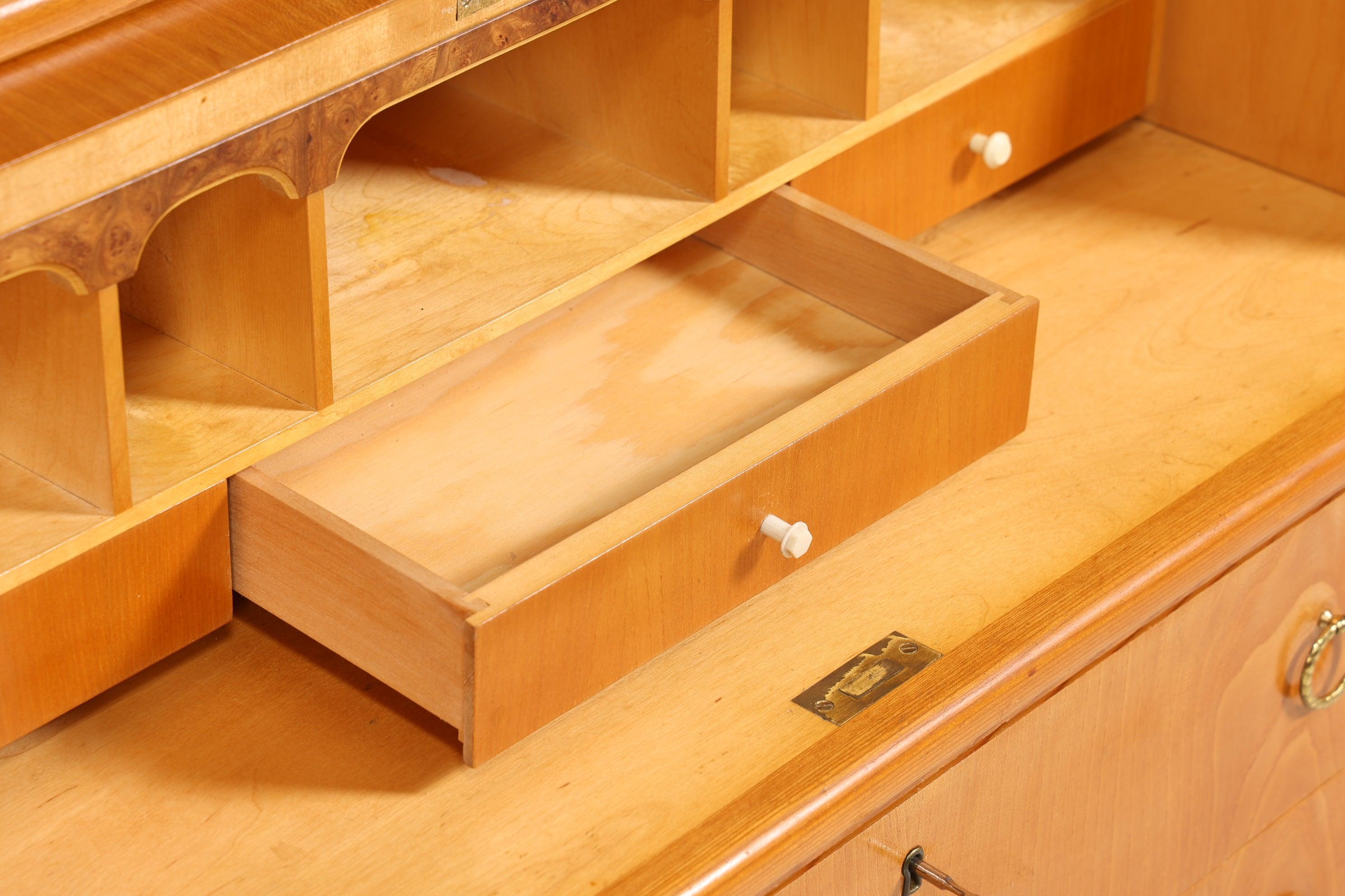 Stilvoller Mid Century Rollladen Sekretär Danish Design Retro Büro Schrank Vintage Büro Kommode