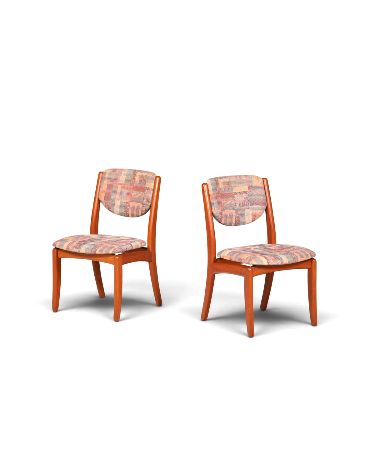 Schlichter Mid Century Stuhl Retro Esszimmer Stuhl Danish Design Küchenstuhl Teak Holz Sekretär Stuhl 2 von 2
