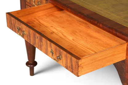 Wunderschöner Englischer XXL Schreibtisch Englisch Partner Desk Leder Auflage Antik Stil Bürotisch Office Desk