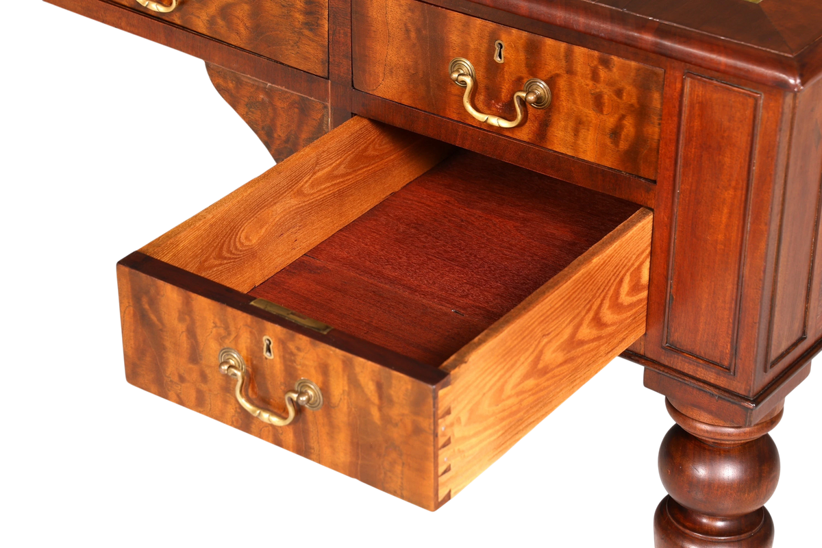 Wunderschöner Englischer XXL Schreibtisch Englisch Partner Desk Leder Auflage Antik Stil Bürotisch Office Desk