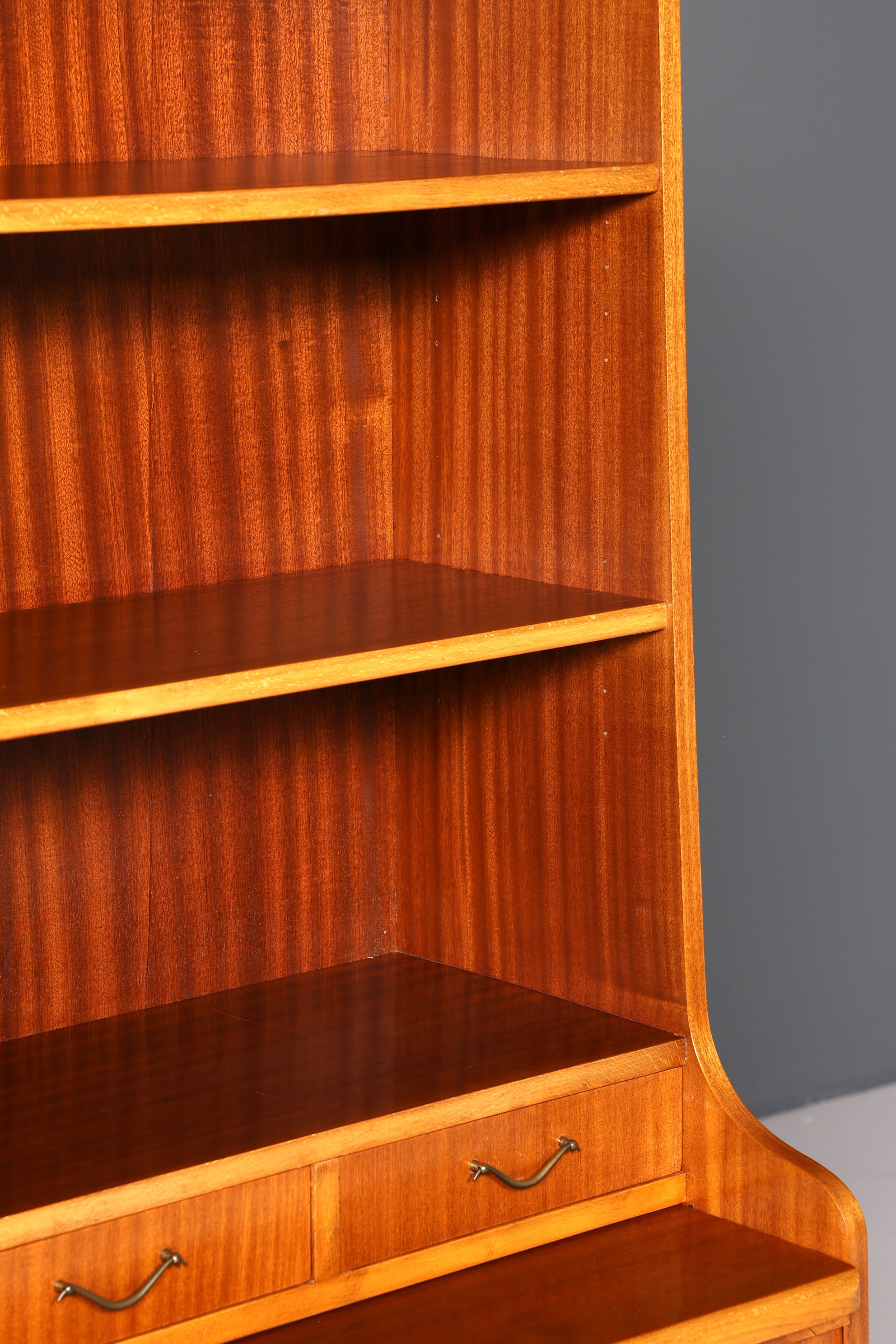 Wunderschöner Mid Century Schrank Bücherregal Vintage Sekretär Highboard Holz Regal