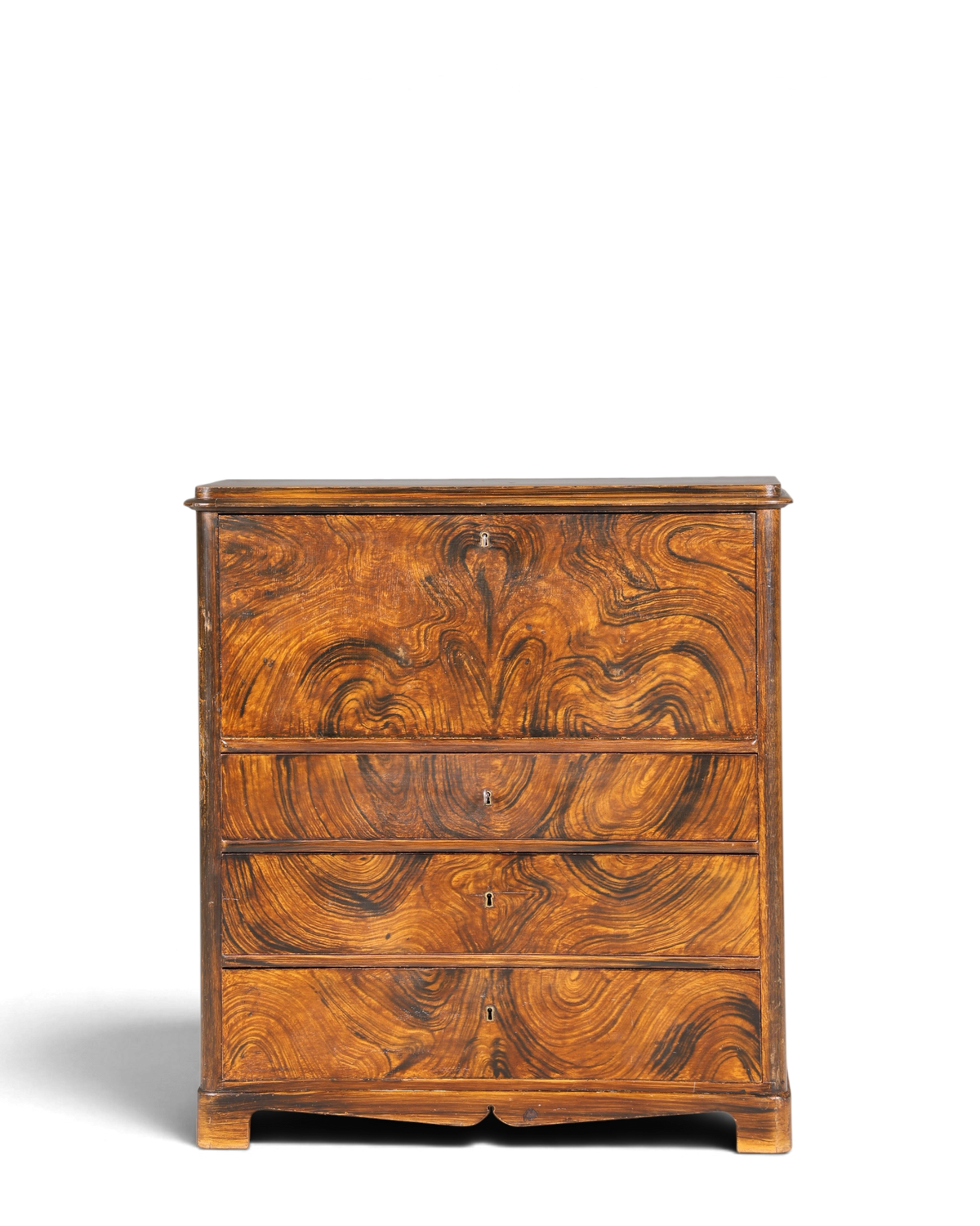 Stilvoller Biedermeier Sekretär Vertiko Antik Kommode Louis Philippe Schreibkommode