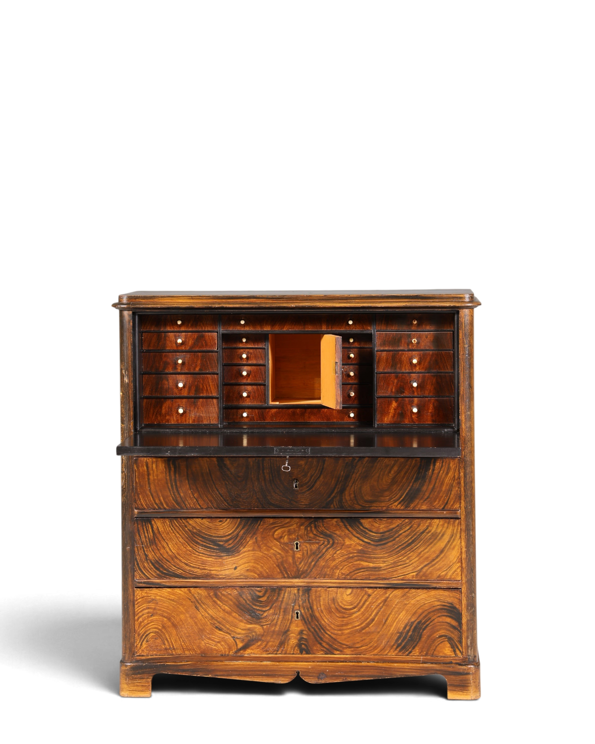 Stilvoller Biedermeier Sekretär Vertiko Antik Kommode Louis Philippe Schreibkommode