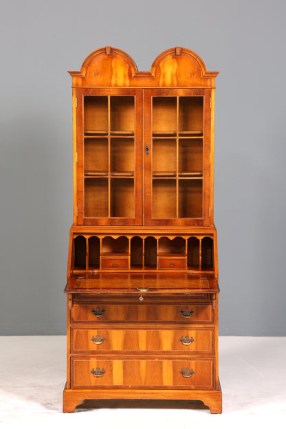 Stilvoller Englischer Sekretär Büro Aufsatzsekretär Eibe Antik Stil Vitrinen Schrank UK