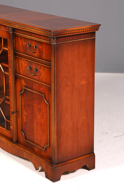 Wunderschönes Englisches Sideboard Mahagoni Echt Holz Vitrine Antik Regal Schrank Glasvitrine Kommode Vintage