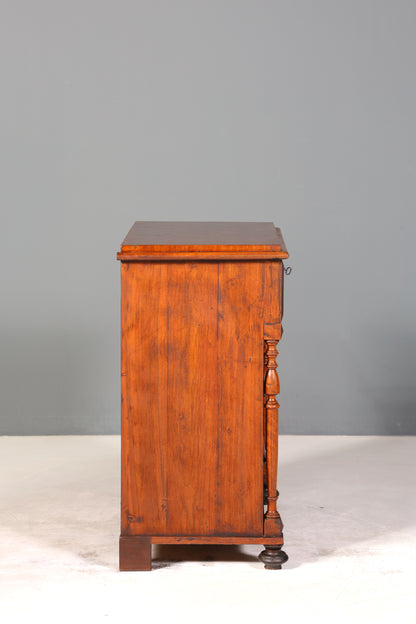 Stilvolle Gründerzeit Kommode Louis Philippe Nussbaum Schubladen Kommode Sideboard um 1880