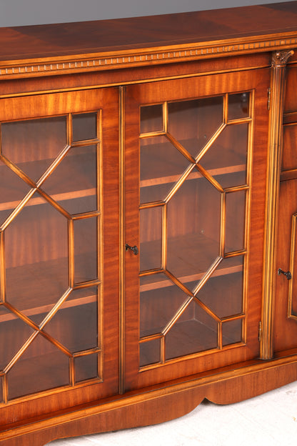 Wunderschönes Englisches Sideboard Mahagoni Echt Holz Vitrine Antik Regal Schrank Glasvitrine Kommode Vintage