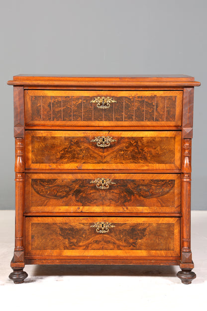 Stilvolle Gründerzeit Kommode Louis Philippe Nussbaum Schubladen Kommode Sideboard um 1880
