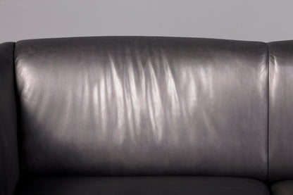 Wunderschönes Original De Sede DS-32 c Sofa Schwarz Echt Leder 2-Sitzer 90er Designer Ledersofa Couch Loungesofa Vintage